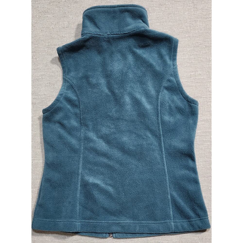 Columbia Womens Fleece Vest Teal Zip Front Size M - Picture 9 of 12
